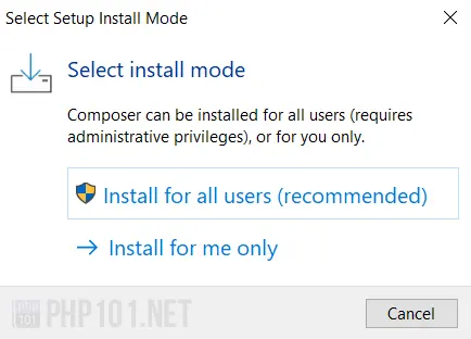 PHP101.net - Tutorial - Installing Composer on Windows