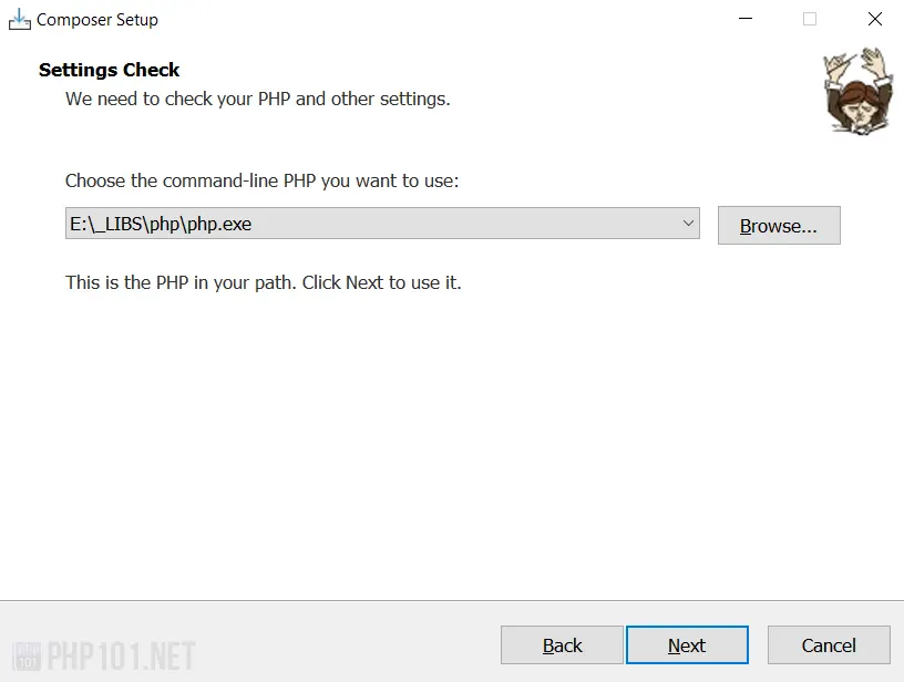 PHP101.net - Tutorial - Installing Composer on Windows