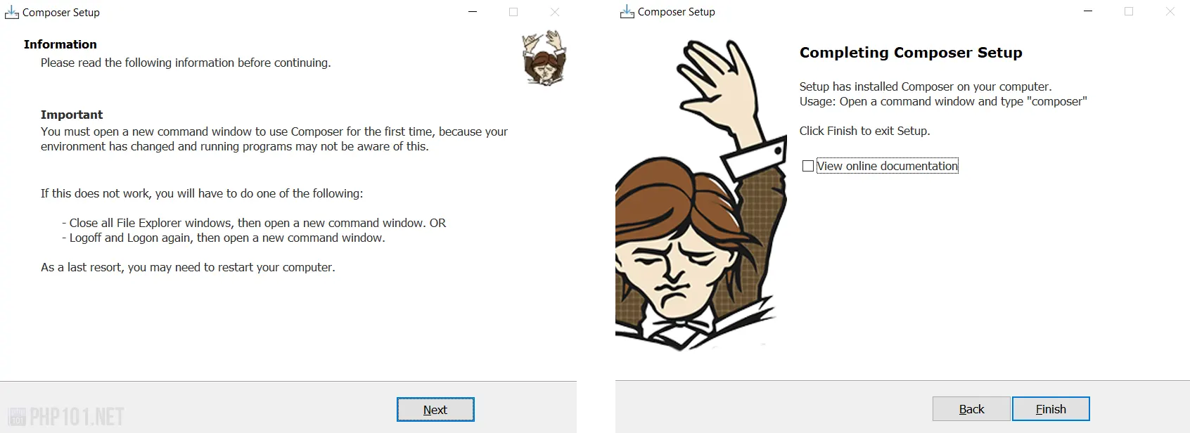 PHP101.net - Tutorial - Installing Composer on Windows