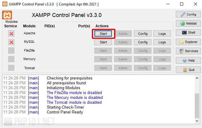 PHP101.Net - Deploy - Webserver with XAMPP on Windows for PHP development