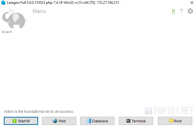PHP101.Net - Deploy - Webserver with Laragon on Windows for PHP development